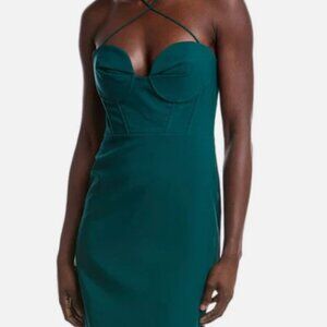 NWT Liv Foster Spaghetti Strap Maxi Dress Teal Size 6 MSRP 300